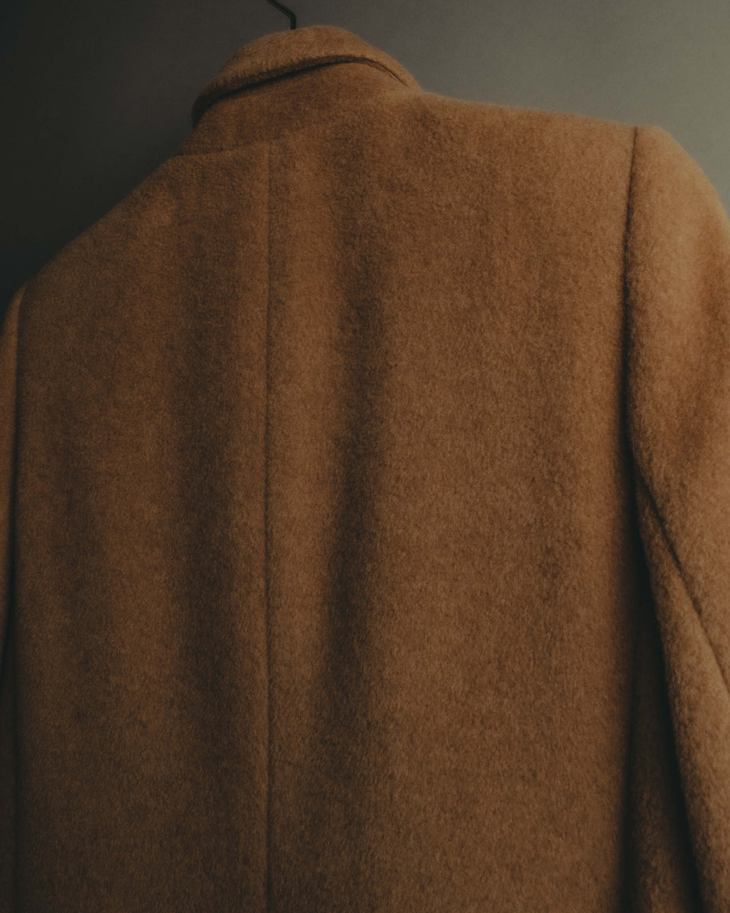 "VALENTINO MISS V" 80's-90's Camel hair single-breasted coat