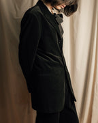 "ARMANI COLLEZIONI" Black corduroy relaxed set up