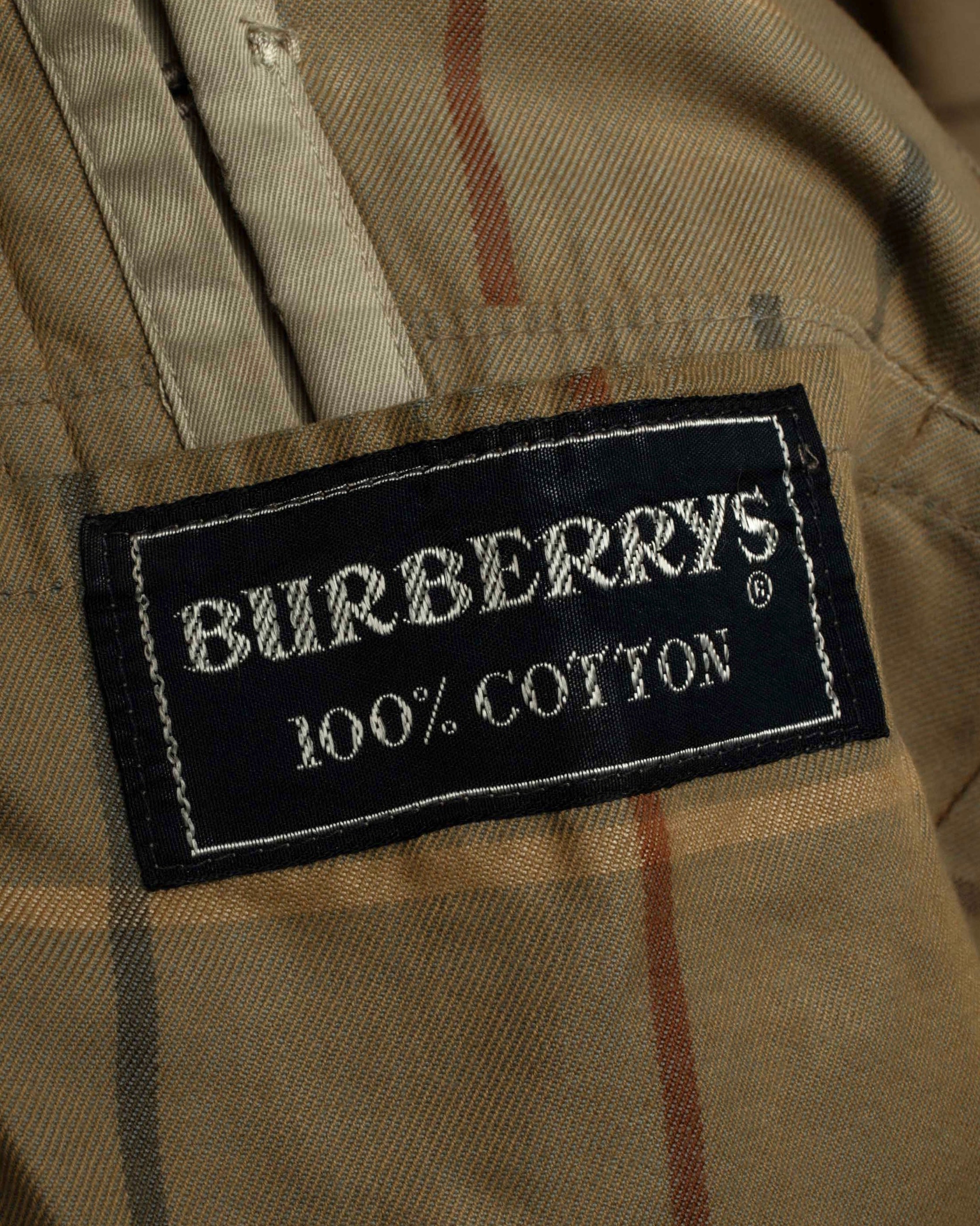 "BURBERRYS" Military detail single front stand collar coat