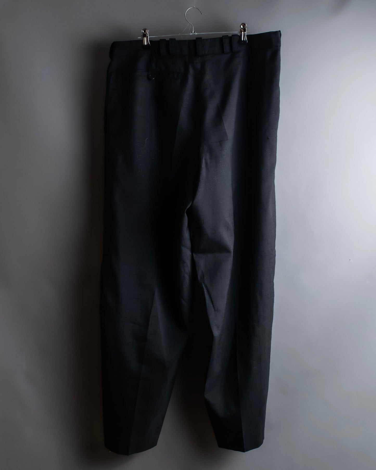 "Vintage 4 tuck shadow check wide tapered slacks"