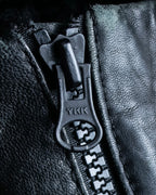 "Acne" Beautiful shape genuine leather double riders jacket