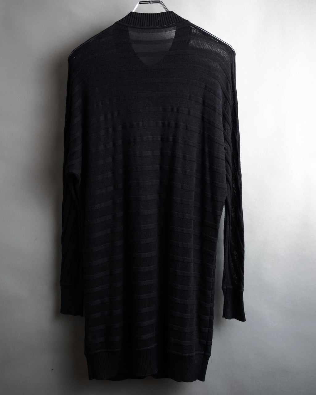 “Maison Martin Margiela” 2000’s Sheer shadow stripe long cardigan