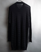 “Maison Martin Margiela” 2000’s Sheer shadow stripe long cardigan