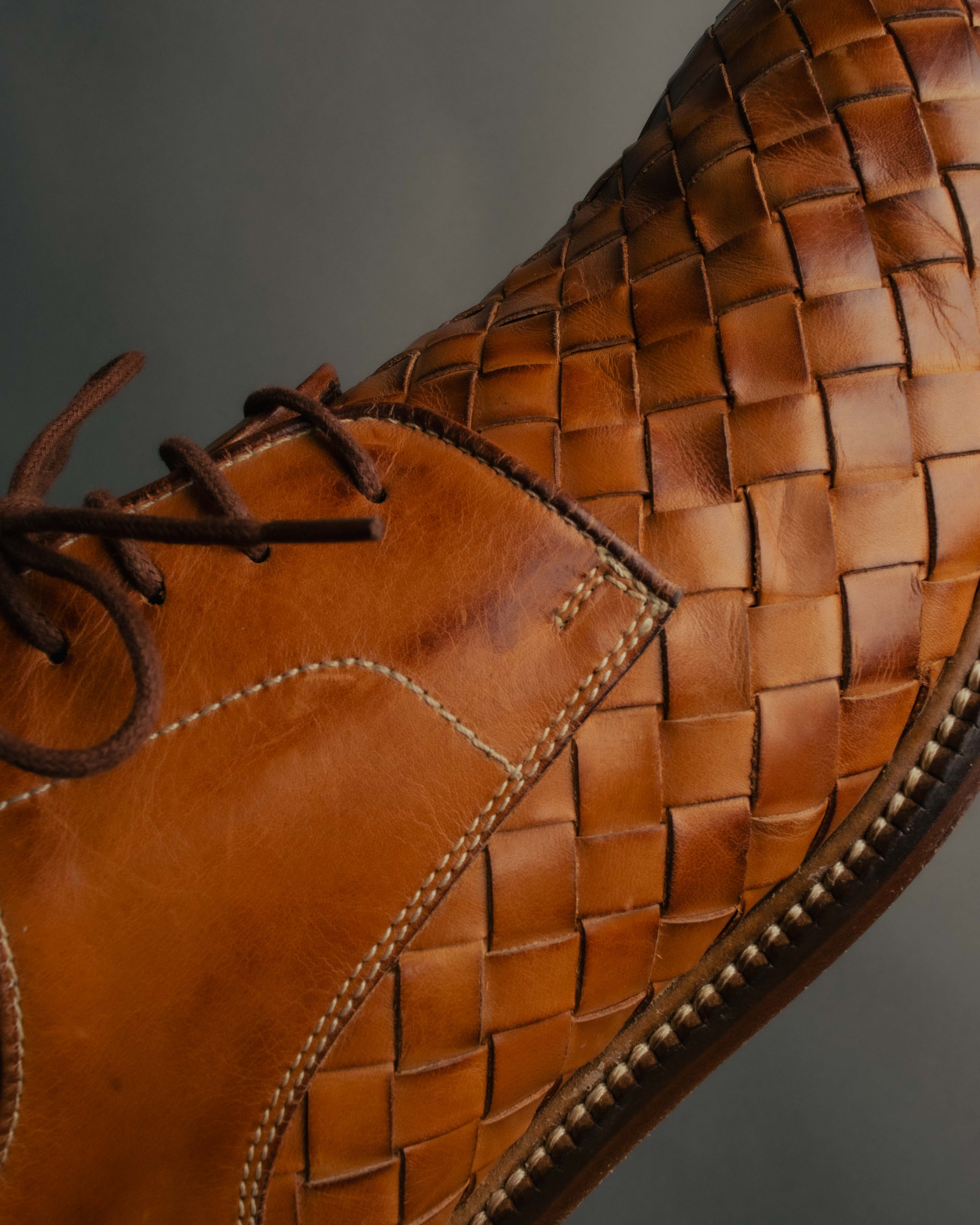 "Vintage" 90’s-00’s Handwoven derby shoes