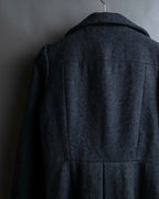 "Chloe" Gathered waist round collar coat