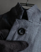 "COMME des GARCONS HOMME PLUS" 14SS modified lapel design striped jacket