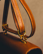 -SPECIAL- "Hermès" 80's Structured leather shoulder bag