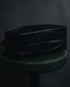 –SPECIAL– "ANN DEMEULEMEESTER" 2010-2013 Transformable roll-top vitello leather bag