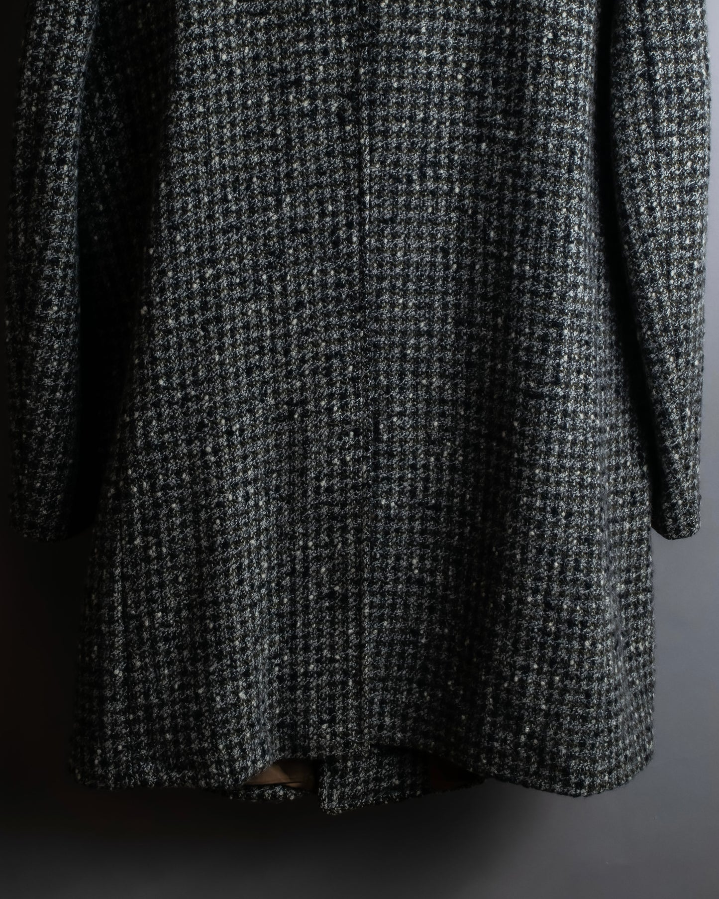 "Vintage houndstooth oversized tweed chester coat"