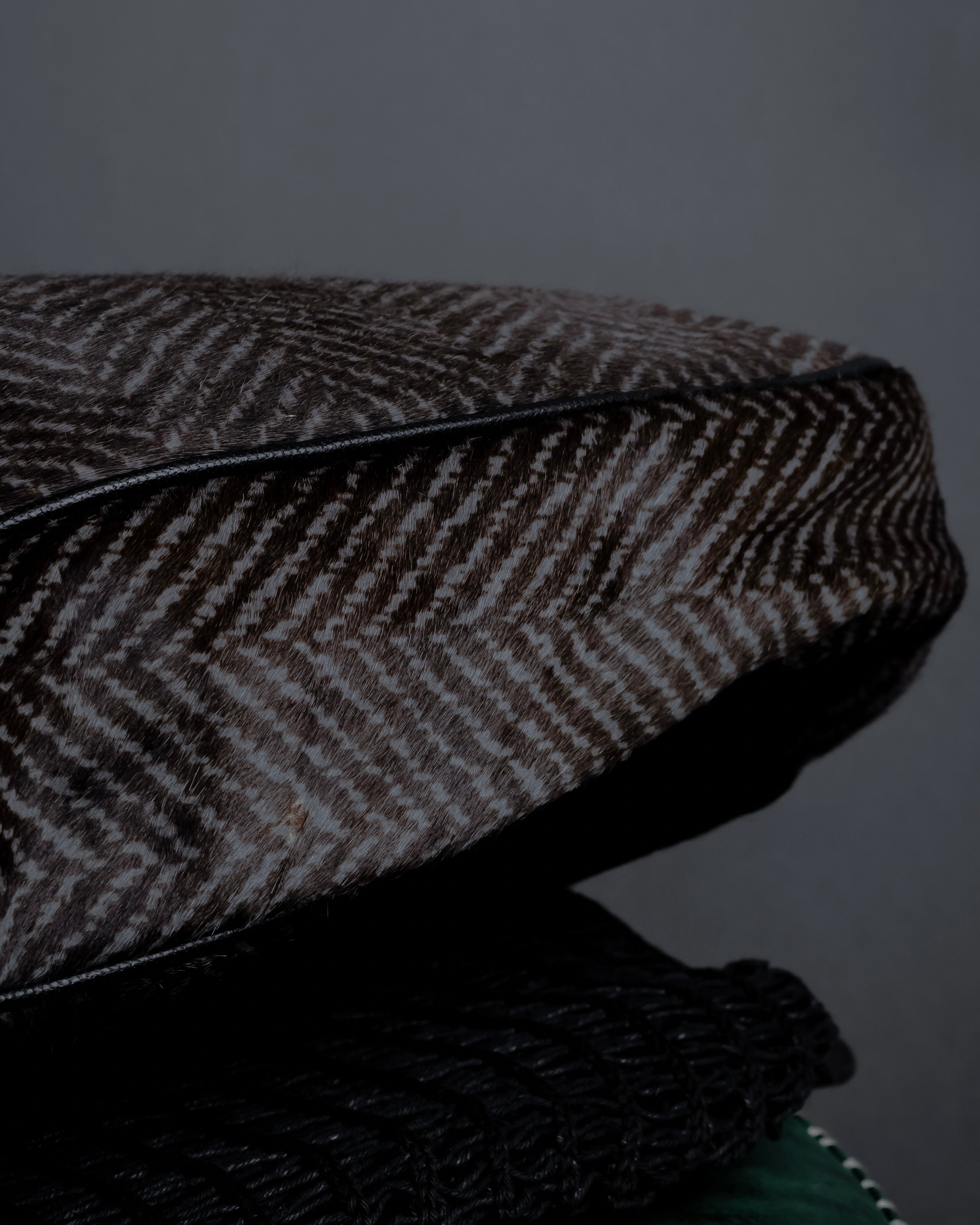 "JIL SANDER" Large flap design Harako leather shoulder bag