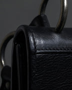 -SPECIAL- "YVES SAINT LAURENT"
00's Tom Ford period stacked ring design horizontal leather bag