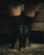 –SPECIAL– "Miu Miu" 00's–10's Sculptural platform lace up ankle boots