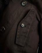 "BURBERRY" Subdued tone military detail mid-length trench coat