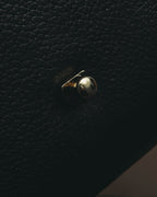 "Burberrys" 80's-90's Classic black leather top-handle handbag