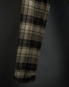 "GUCCI" Brushed check pattern tapered pants