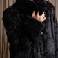 Vintage squirrel fur reversible maxi length coat