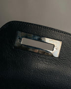 “Salvatore Ferragamo“ 00’s-10’s Gancini ring hardware leather shoulder bag