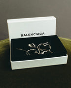 “BALENCIAGA” 2017-2023 organic heart and arrow clip-on drop earrings