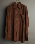 “GUCCI” 70’s horsebit monogram silk shirt