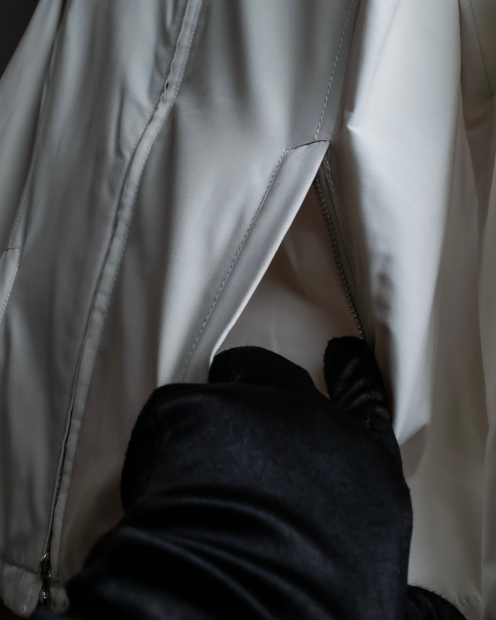 "PRADA SPORT" Double zipper hooded jacket