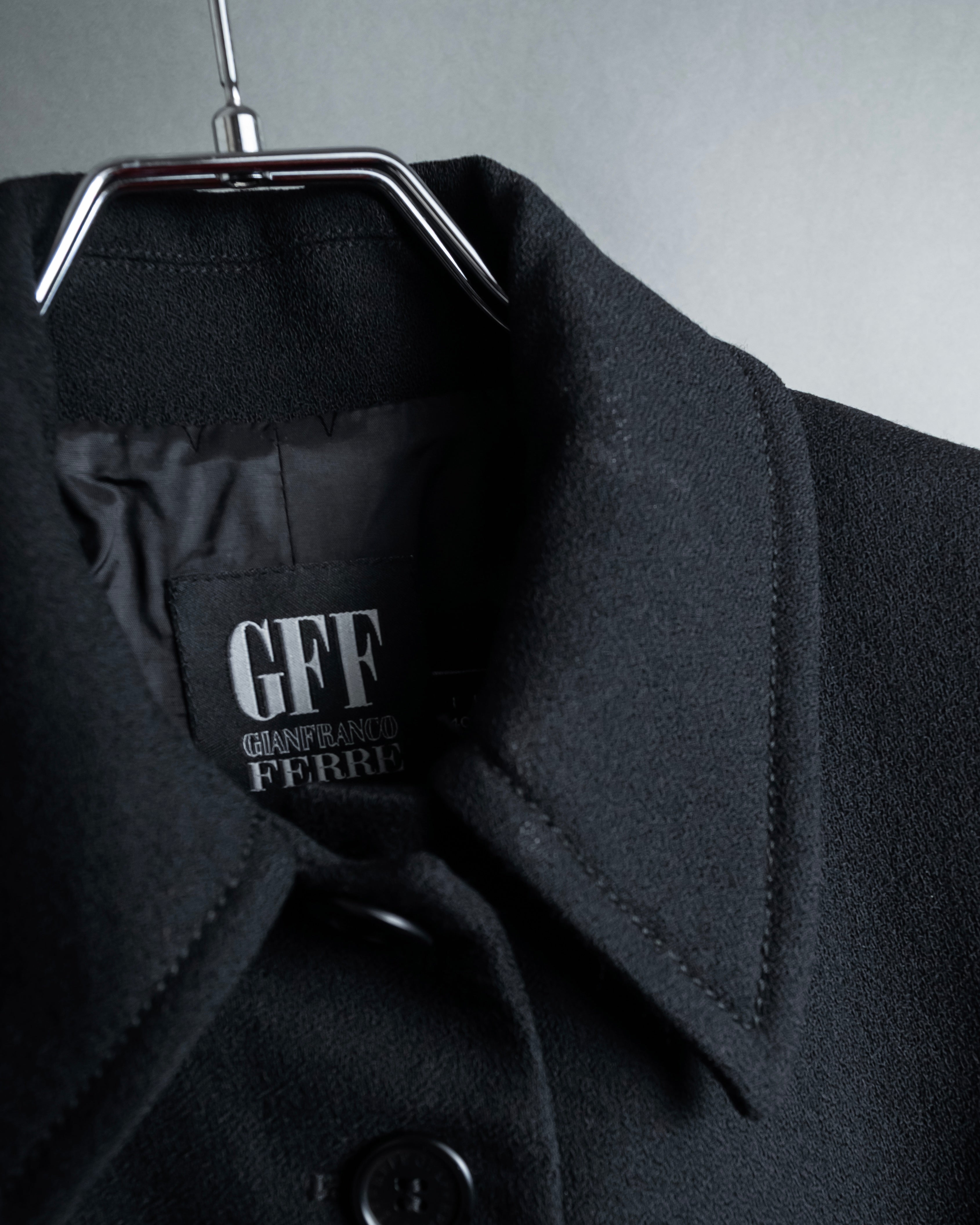 "GIANFRANCO FERRE" Multiple button sequences shaped long coat