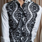 "Dolce & Gabbana" Flower engraved lace design shape fit shirt