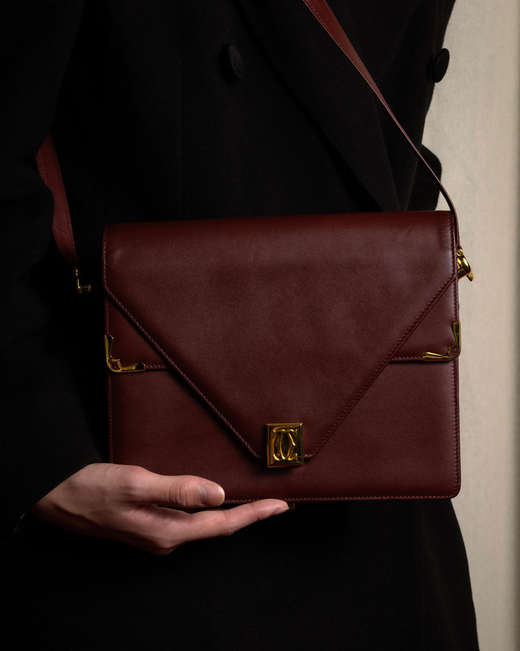 "Cartier" Les Must de Cartier geometric design shoulder bag