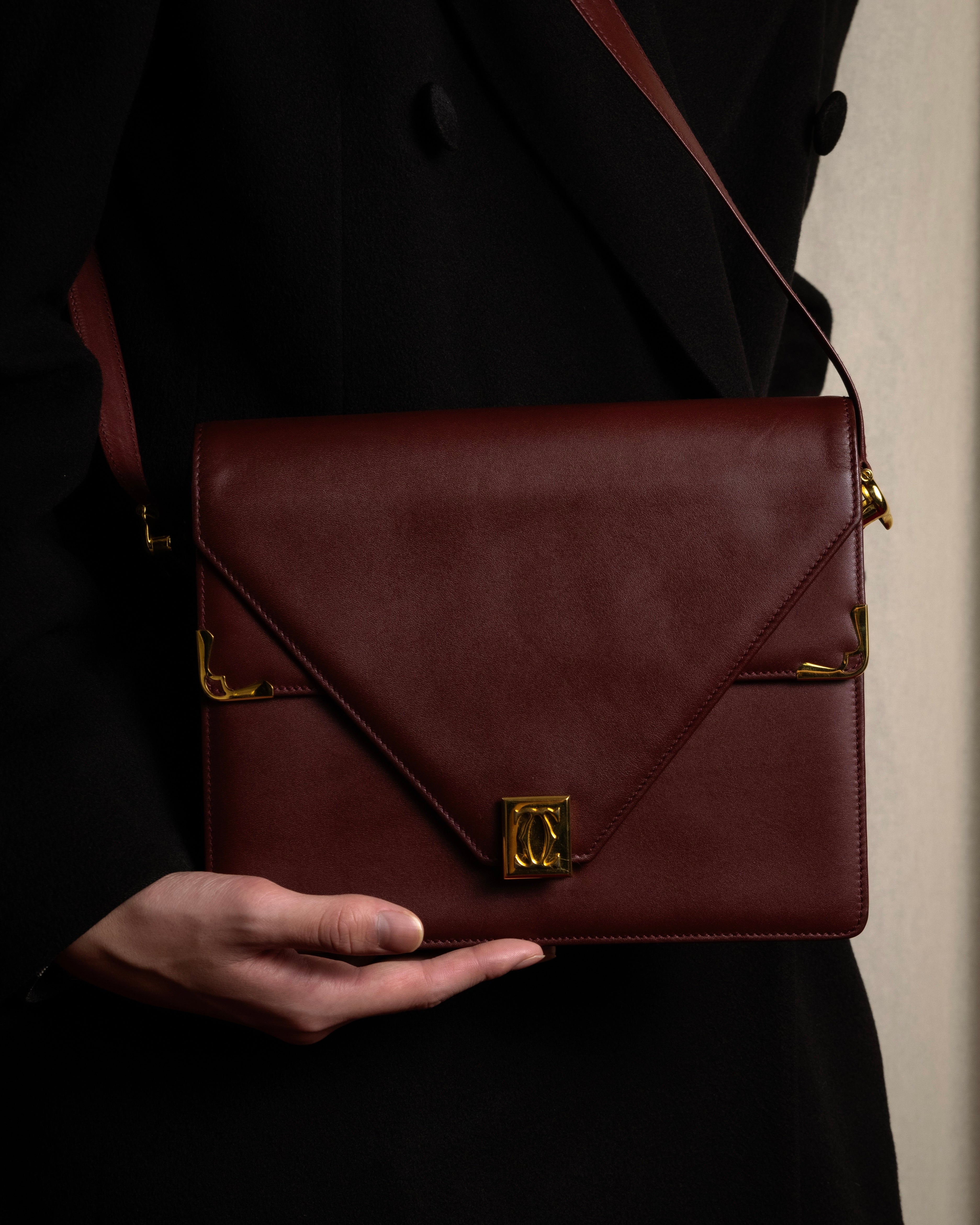 "Cartier" Les Must de Cartier geometric design shoulder bag