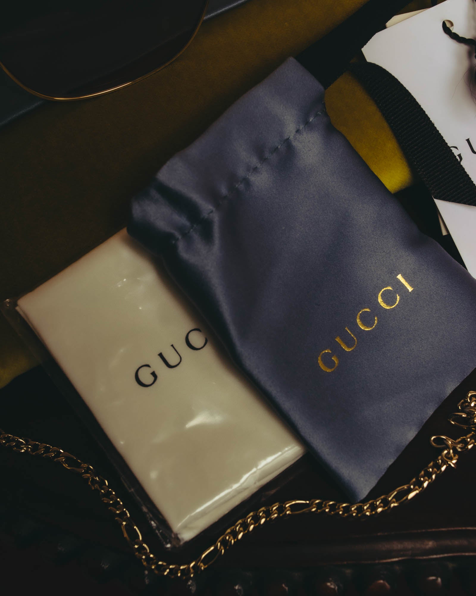 -SPECIAL- “GUCCI” 2016-2022 chain detailed oversized sunglasses