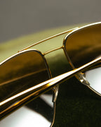 "GUCCI" Classic gold metal aviator sunglasses