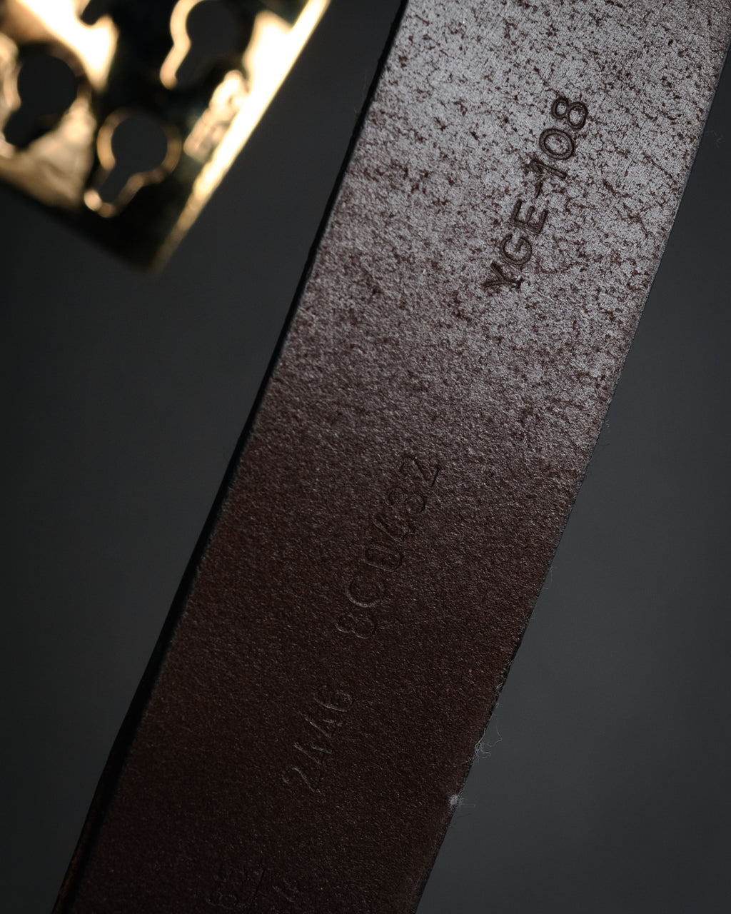 “FENDI” 2000’s FF studded sculptural leather belt