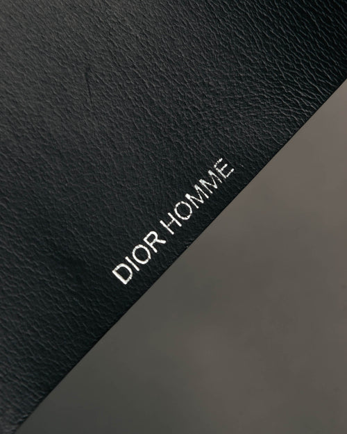 "DIOR HOMME" 00's-10's Black leather wrist cuff