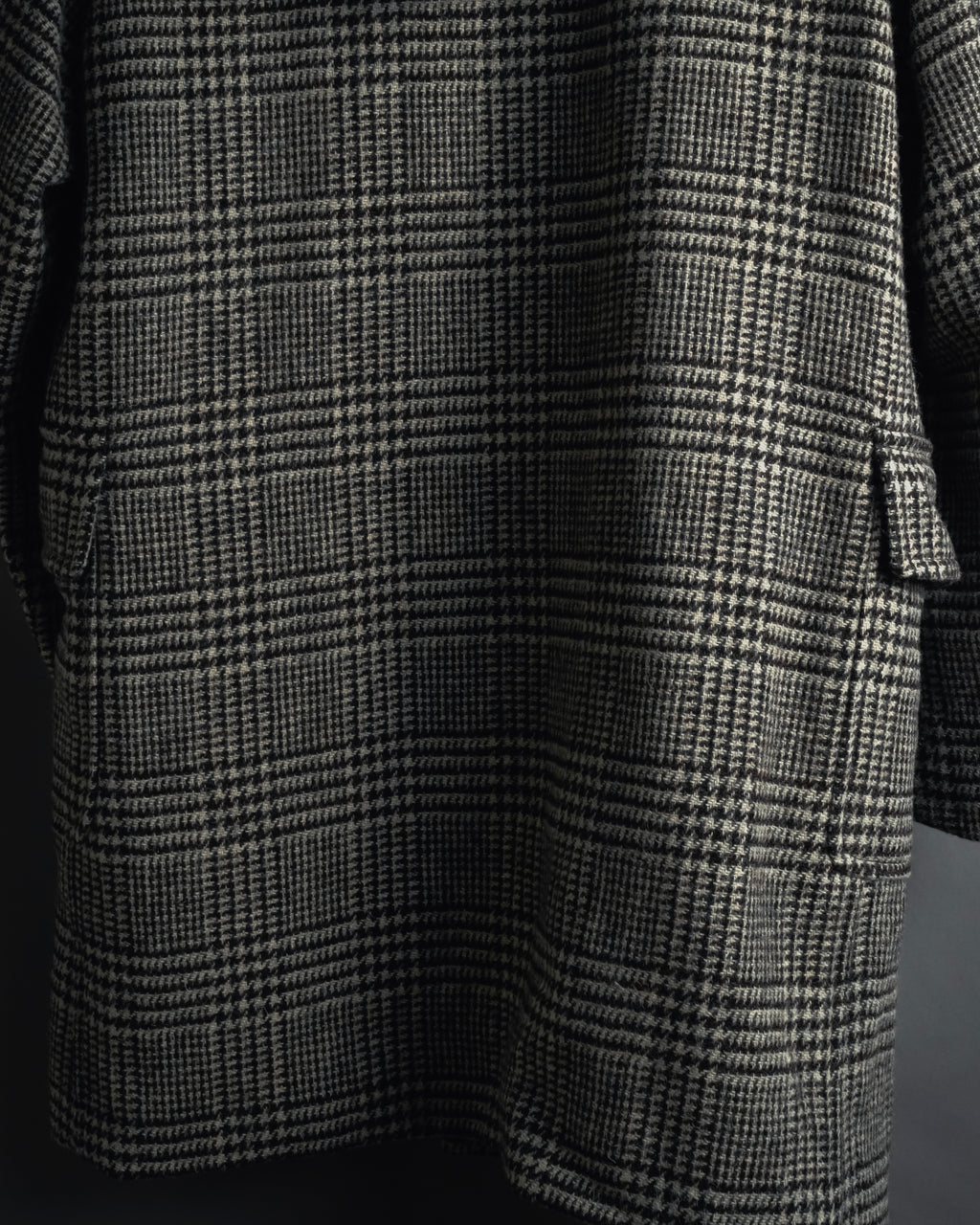 “Harris Tweed” Hooded plaid duffle coat