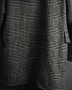 “Harris Tweed” Hooded plaid duffle coat