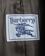 "BURBERRYS" Peaked lapels double breasted olive brown coat