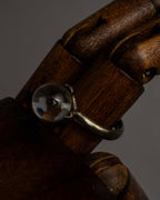 "KENZO" Transparent spherical top design silver 925 ring