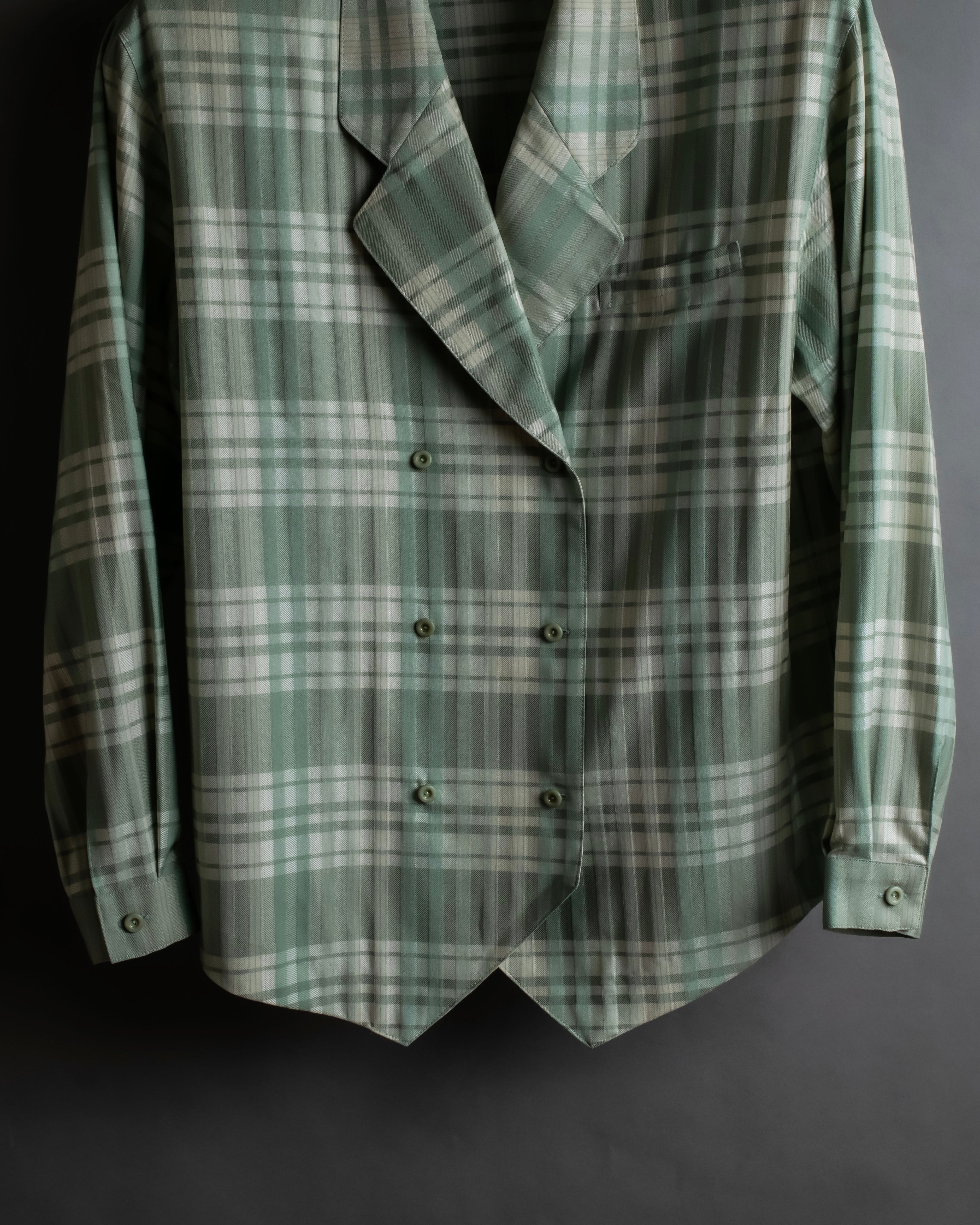 "BURBERRYS" Mint green check pattern skirt type set up