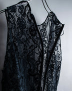 "D&amp;G" Botanical pattern lace shift dress