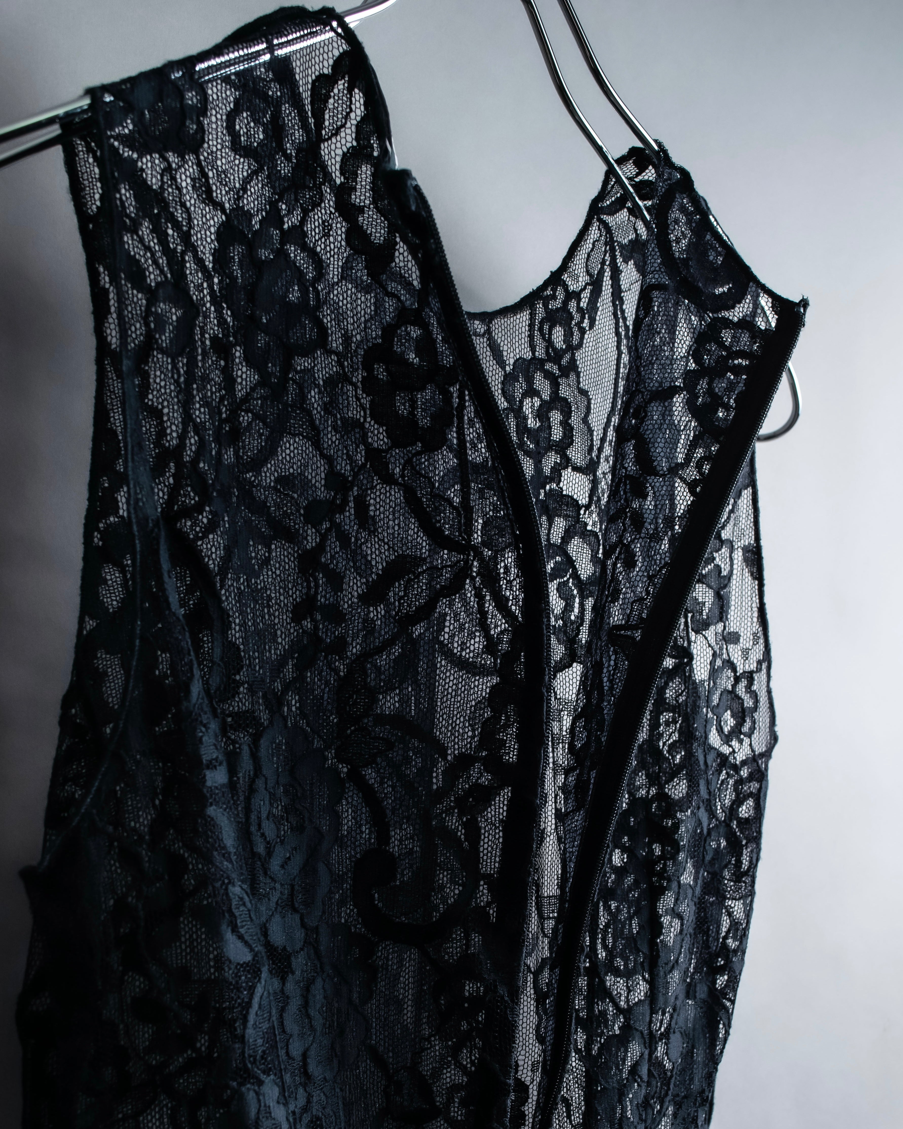 "D&amp;G" Botanical pattern lace shift dress