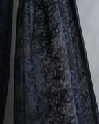 "CHANEL" Coco Mark scattered sheer large scarf