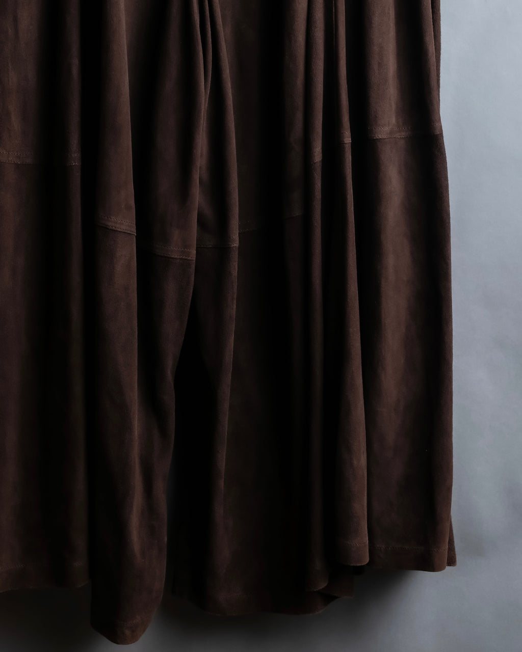 "LOEWE" Dark brown color gathered design wide pants