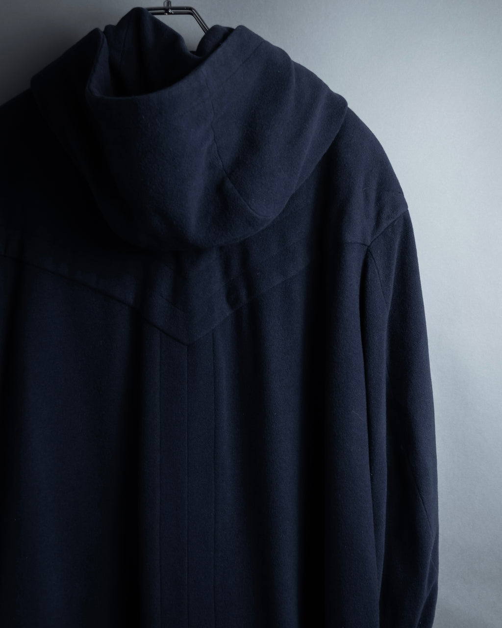 "YVES SAINT LAURENT" Metal toggle design melton wool duffel coat