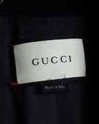 "GUCCI" Michele period linear silhouette wool chester coat