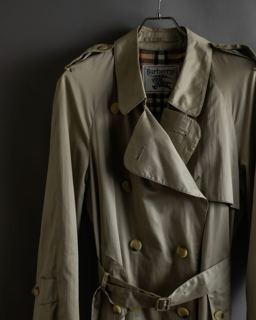 "BURBERRYS" Classic military detail maxi length trench coat