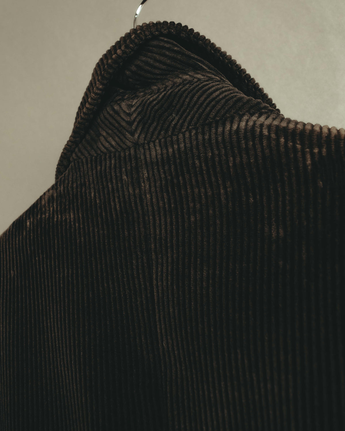 -SPECIAL- "GUCCI" 90's-00's Dark brown corduroy tailored chesterfield coat