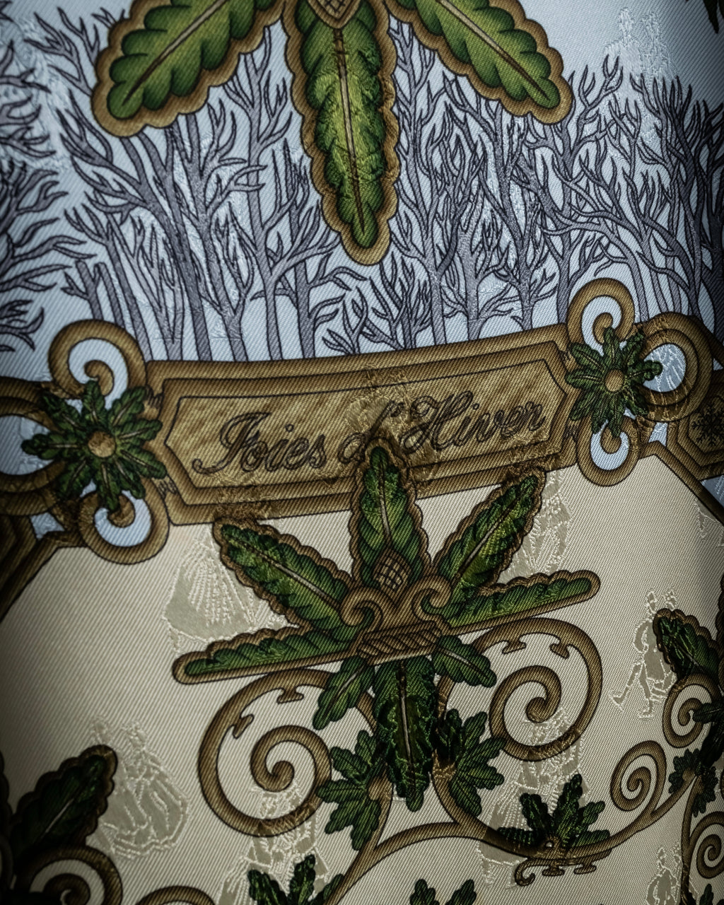 "HERMES" Carré 90 Joies d’Hiver Winter Pleasures silk scarf