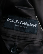 "Dolce & Gabbana" Pinstripe vertical lines emphasized tailored jacket
