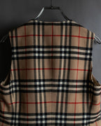 "BURBERRYS" Nova check pattern wool vest