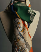 "Hermès" 90's-00's Classic printed silk scarf