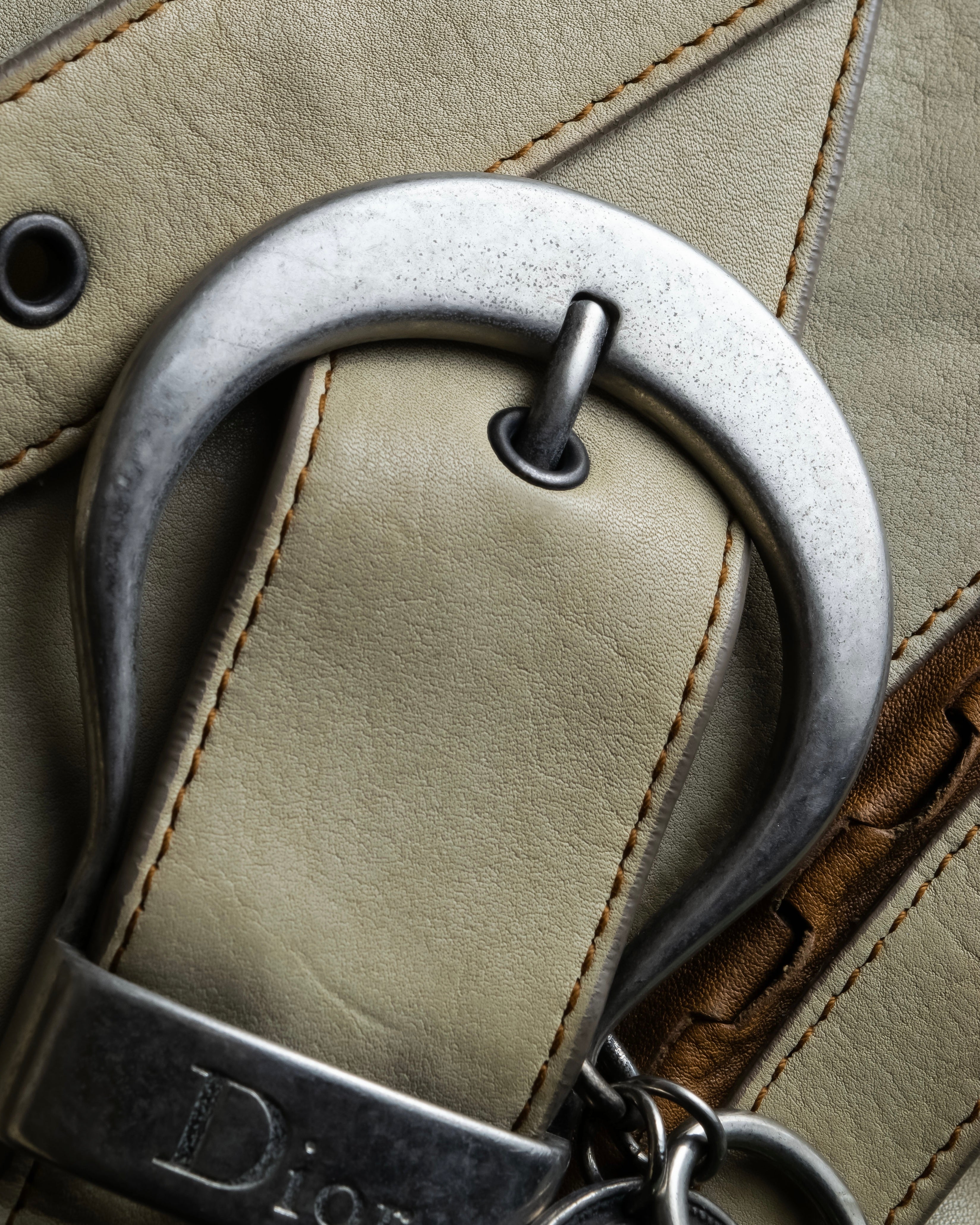 "Christian Dior" Gaucho saddle one shoulder leather bag